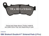 EBC SINTER pad FRONT FA640HH HARLEY