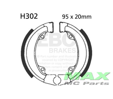 EBC grooved brake shoe set H302G