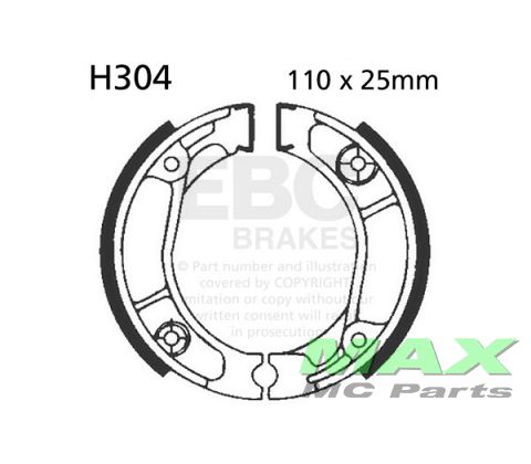 EBC grooved brake shoe set H304G