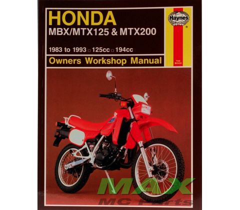 Haynes bog HONDA MBX125 MTX125 MTX200