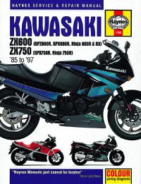 Haynes bog KAWASAKI GPZ600 GPX600 GPX750