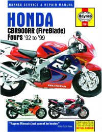 Haynes bog HONDA CBR900RR FIREBLADE 92-9