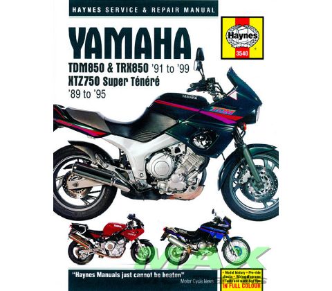 Haynes bog YAMAHA TDM850 TRX850 XTZ750