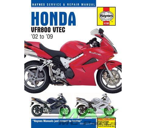 Haynes bog HONDA VFR800 V-TEC 02-09