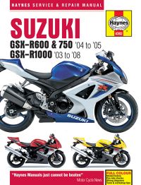 Haynes bog SUZ GSXR600 GSXR750 GSXR1000