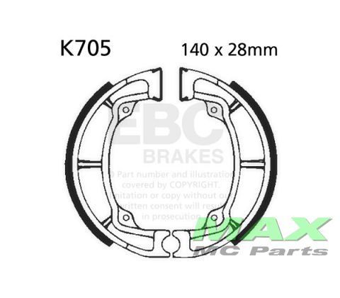 EBC Brake shoe set FRONT K705