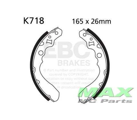 EBC Brake shoe set K718 KAWASAKI MULE