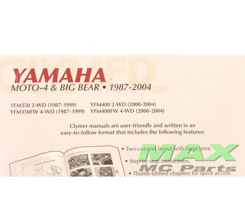 Clymer YAMAHA YFM350 YFM400 MOTO-4