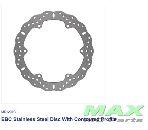 EBC DISC *FRONT* MD1201C *LH* CONTOUR