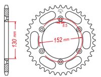 Bagkædehjul RacePro 8/44T BMW G450 ALTER