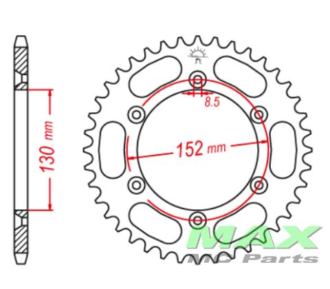 Bagkædehjul RacePro 8/51T BMW G450 STREE