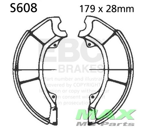 EBC Brake shoe set S6608