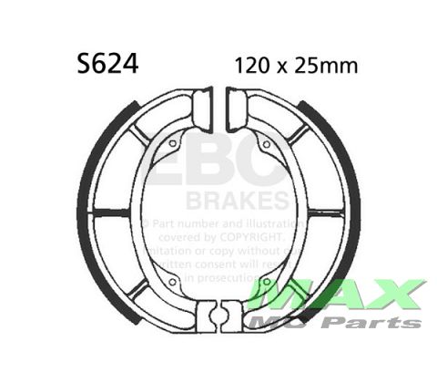 EBC Brake shoe set S624 120x25MM
