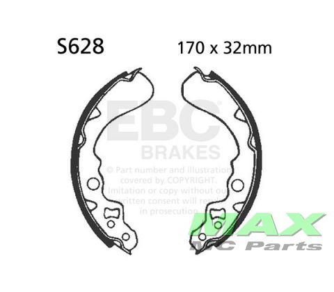 EBC Brake shoe set S628 LTF250 KAF300