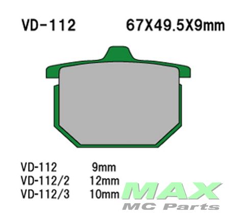 VESRAH Bremseklodser VD112 *USE: FA031*