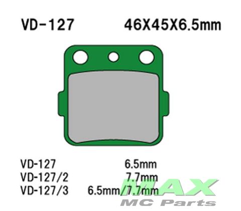 VESRAH Bremseklodser VD127