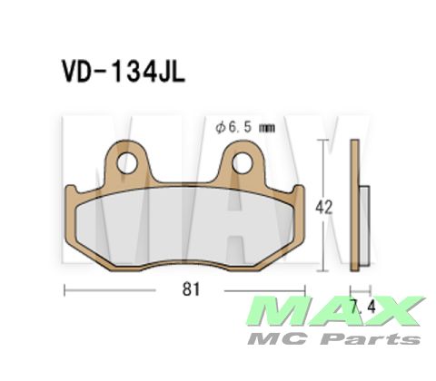 VESRAH Bremseklodser FRONT/REAR VD134JL