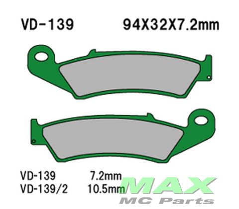 VESRAH Bremseklodser VD139