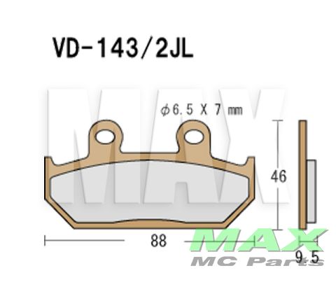 VESRAH Bremseklodser VD143/2JL