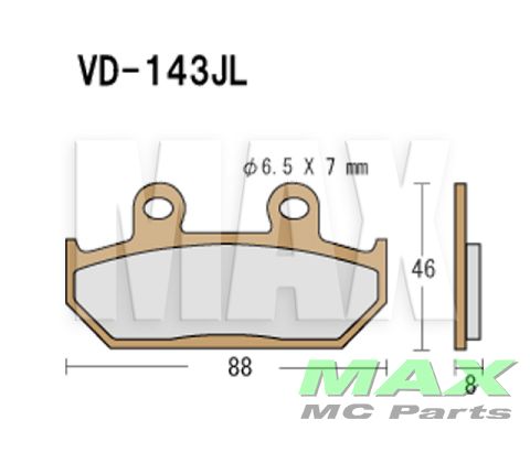 VESRAH Bremseklodser VD143JL USE:FA124HH