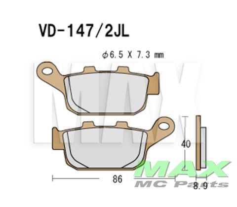 VESRAH Bremseklodser VD147/2JL