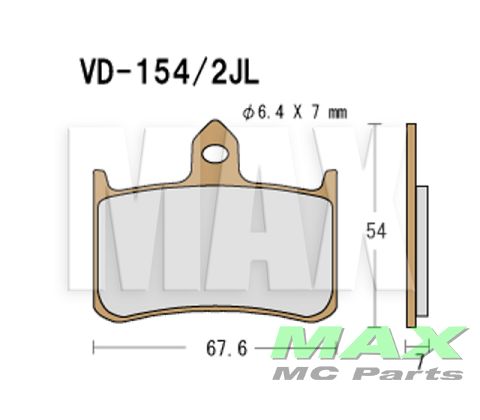VESRAH Bremseklodser VD154/2JL