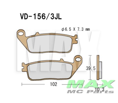 VESRAH Bremseklodser VD156/3JL 