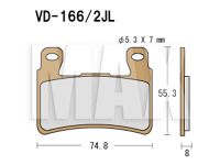 VESRAH Bremseklodser VD166/2JL FRONT