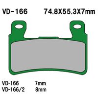 VESRAH Bremseklodser VD166 FRONT