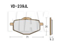 VESRAH Bremseklodser SinterMetalVD239JL 
