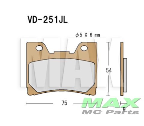 VESRAH Bremseklodser VD251JL