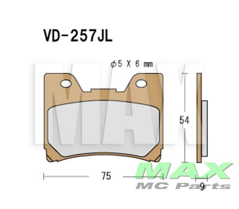 VESRAH Bremseklodser VD257JL