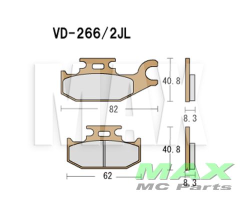 VESRAH Bremseklodser VD266/2JL