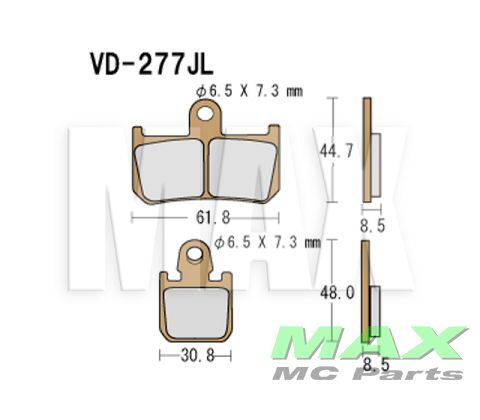 VESRAH Bremseklodser VD277JL