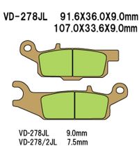 VESRAH Bremseklodser VD278/2JL