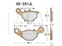 VESRAH Bremseklodser VD351JL FRONT