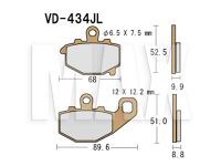 VESRAH Sinter klodser VD434JL REAR