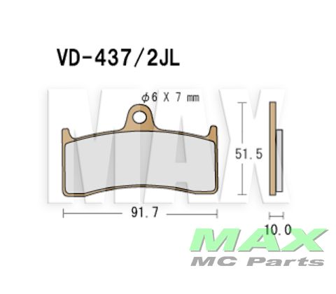 VESRAH Bremseklodser VD437/2JL