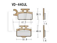 VESRAH Bremseklodser VD440JL