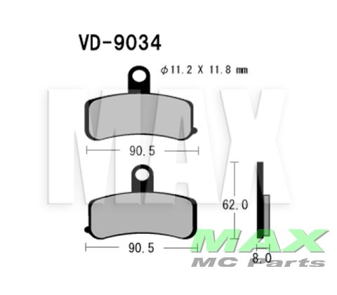 VESRAH Bremseklodser VD9034