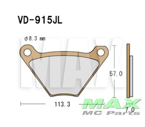 VESRAH Bremseklodser VD915JL