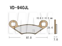 VESRAH Bremseklodser VD940JL