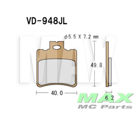 VESRAH Bremseklodser VD948JL