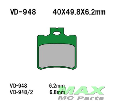 VESRAH Bremseklodser VD948