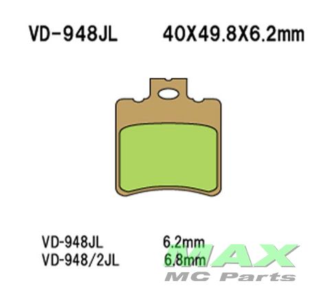 VESRAH Bremseklodser VD948SJL