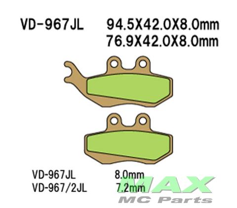 VESRAH Bremseklodser VD967SJL