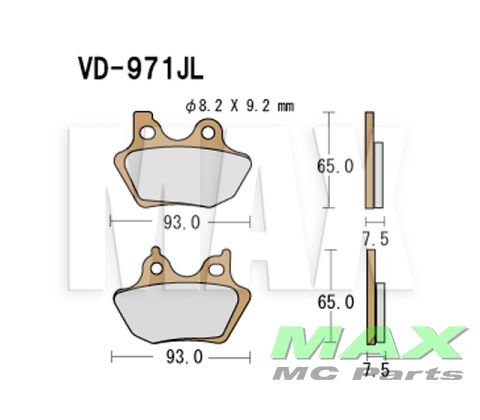 VESRAH Bremseklodser VD971JL