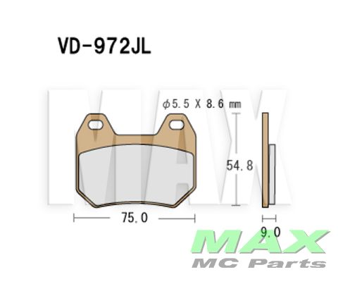 VESRAH Bremseklodser VD972JL