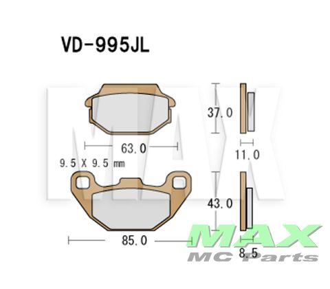 VESRAH Bremseklodser VD995JL
